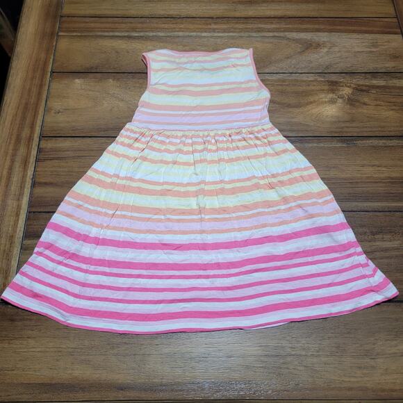 Design History Sleeveless Striped Girls Summer Dress w/ Tule Flower - Size 6x - Picture 4 of 6